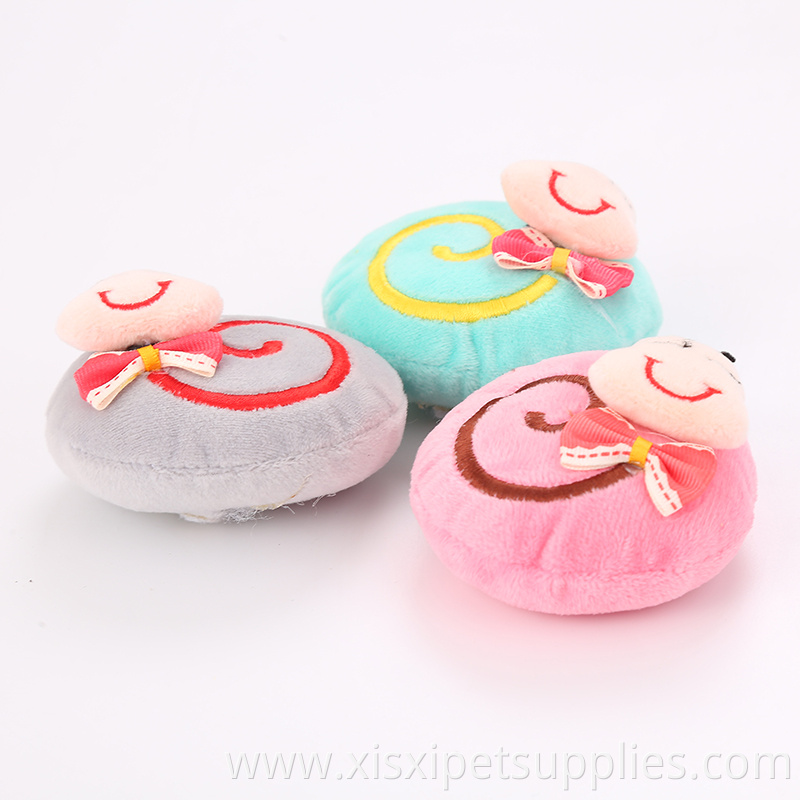 wholesale cute snail shape plush toys for cat playing with catnip